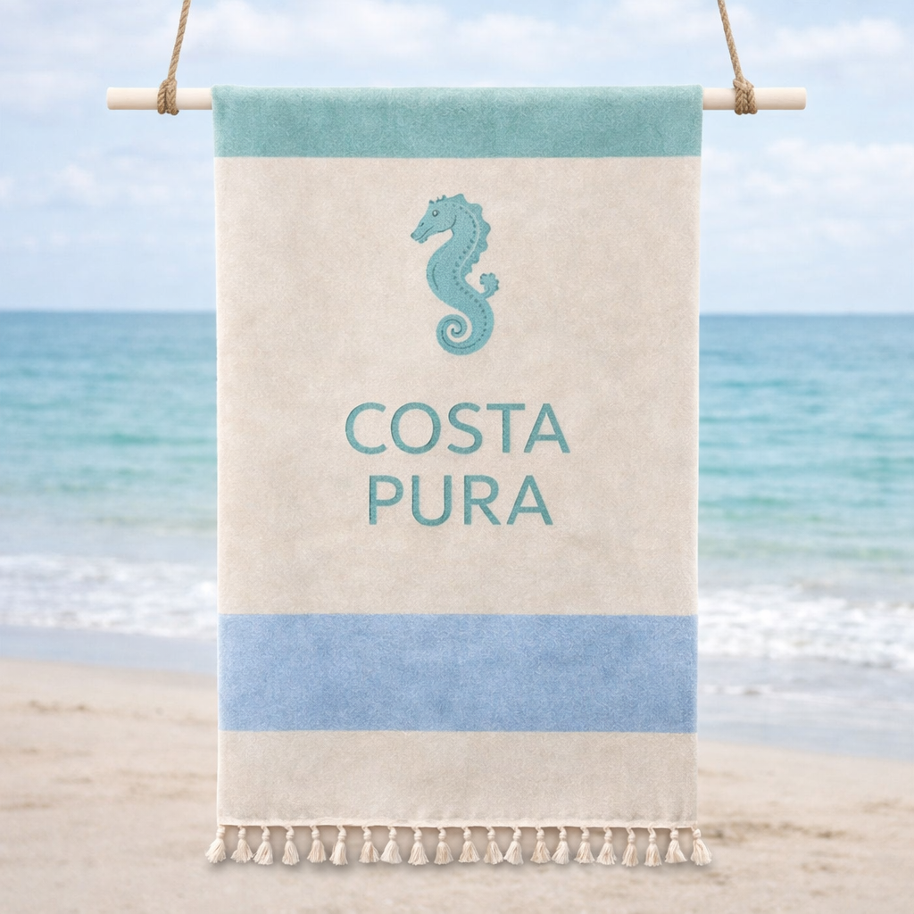 COSTA PURA® Beach Towel | Seahorse Edition