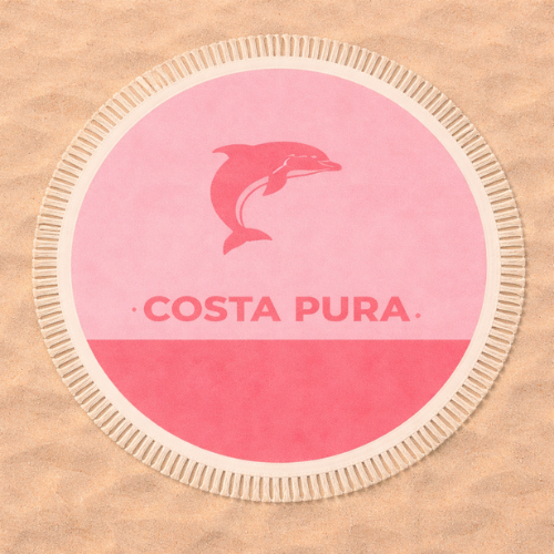 COSTA PURA® Round Beach Blanket – Dolphin Edition