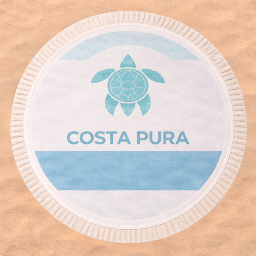 COSTA PURA® Round Beach Blanket | Sea Turtle Edition